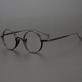 Monroe Titanium Round Glasses Frame Round Frames Southood Black-round